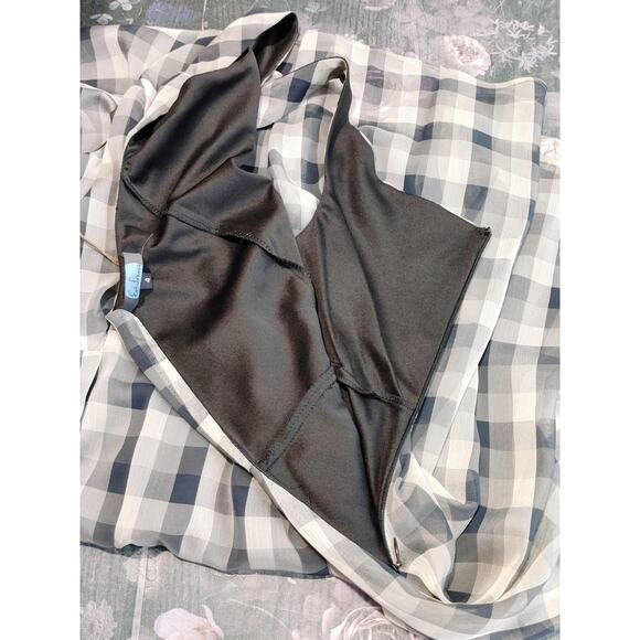 Eva Franco A-Line Dress Sleeveless Cross Back Multicolor Plaid Womens Size 4 NWT - Picture 4 of 7